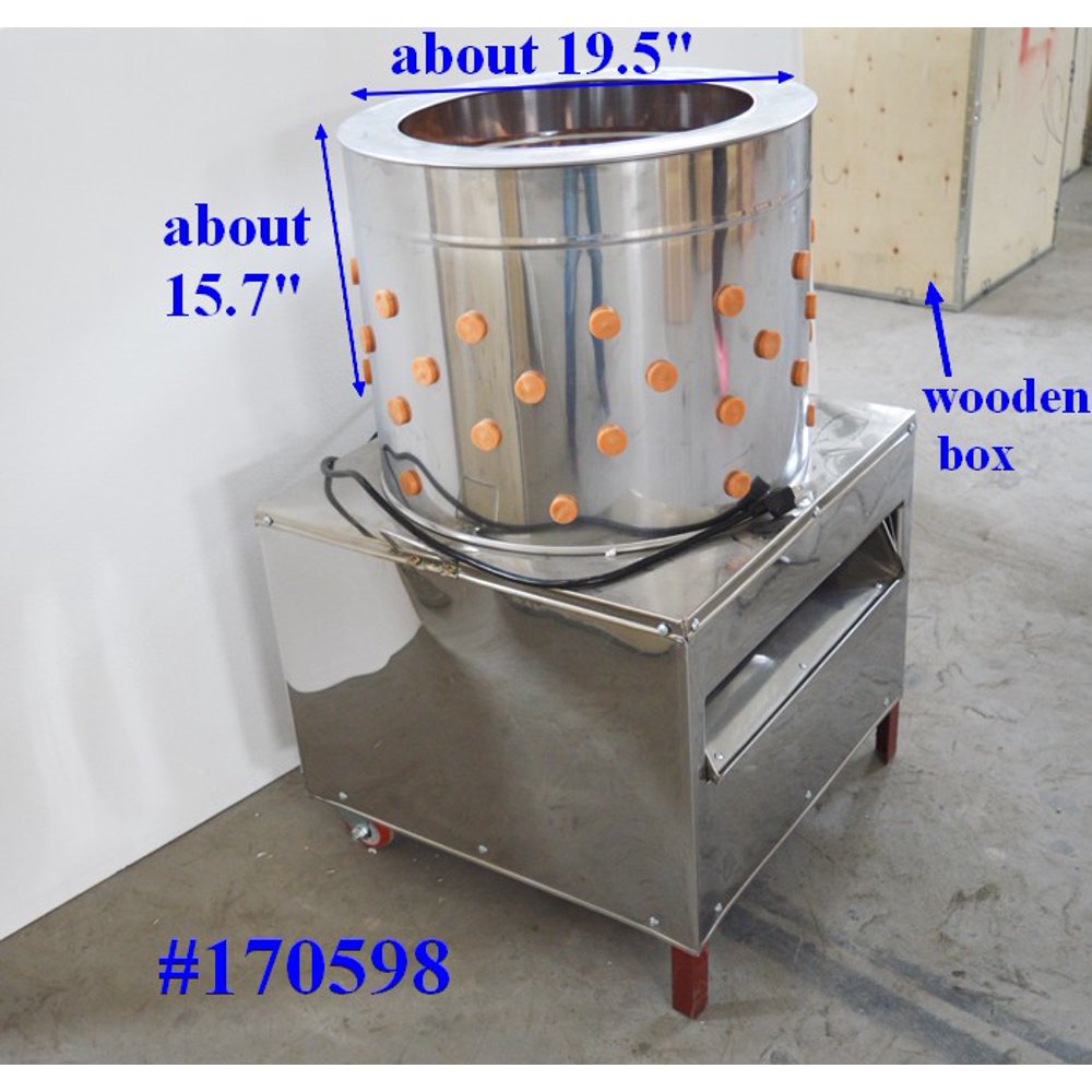 INTBUYING Turkey Chicken Plucker Plucking Machine Poultry Bantams DeFeather With Two Wheels