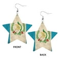 thumbnail image 2 of Leather Star Hook Earrings Guatemala Flag Proud Guatemalan Vintage Print Earring Dangle Drop Earring For Women, 2 of 6