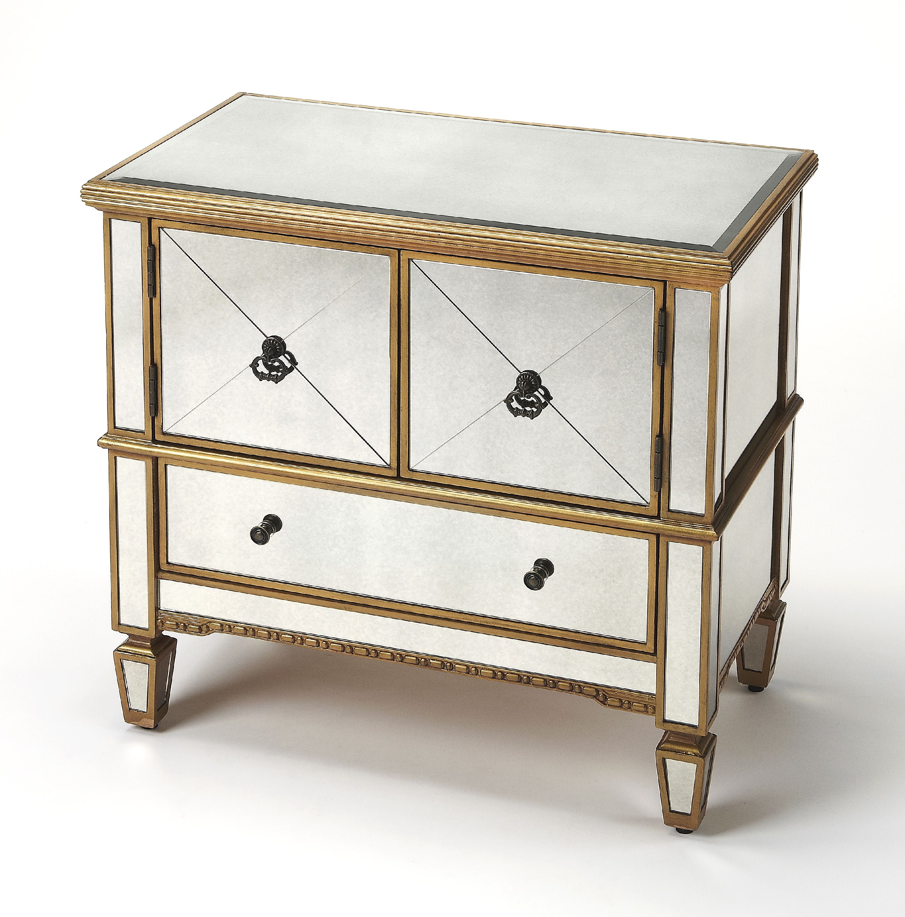 Butler Specialty Celeste Mirrored Storage Console Cabinet