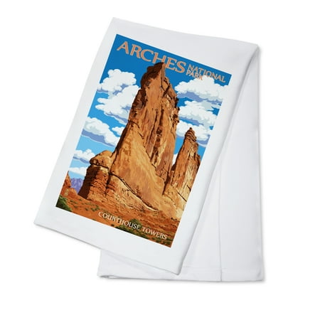 

Arches National Park Utah Courthouse Towers (100% Cotton Tea Towel Decorative Hand Towel Kitchen and Home)