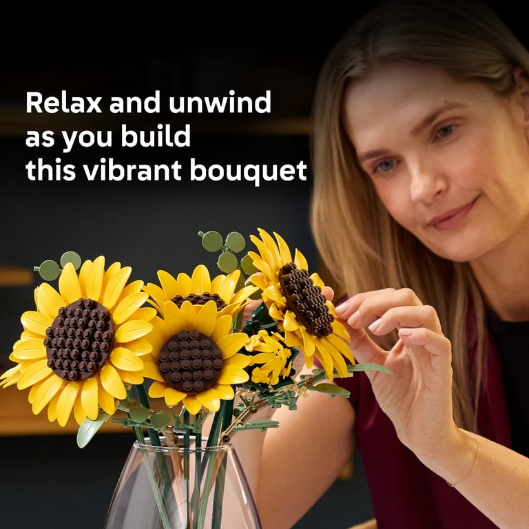 LEGO Botanicals Sunflower Bouquet Building Set for Adults, Ages 18