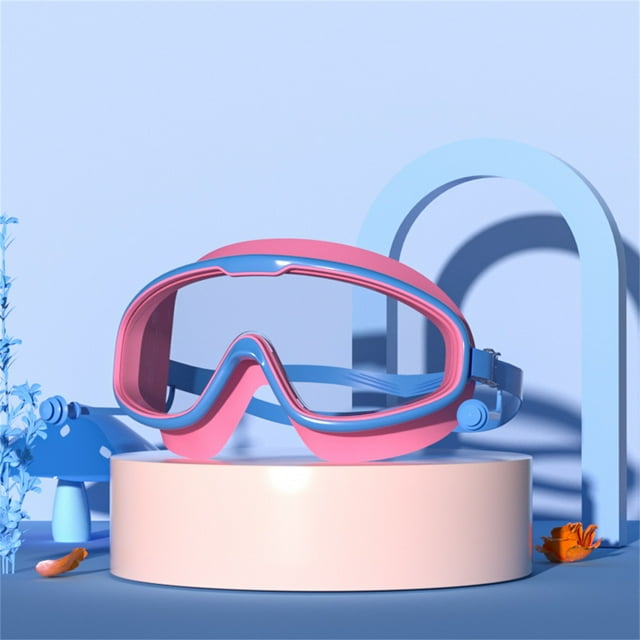 Swimming Goggles for Kids 3-14 Children's Swimming Goggles Large Frame HD Waterproof Eye Protection Fashionable Swimming Goggles Equipment Students Clearance