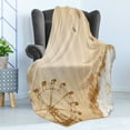 thumbnail image 4 of Ferris Wheel Soft Flannel Fleece Throw Blanket, Vintage Fun Ride Leaves Flowers Balloons, Cozy Plush for Indoor and Outdoor Use, 70" x 90", Umber Tan, by Ambesonne, 4 of 5