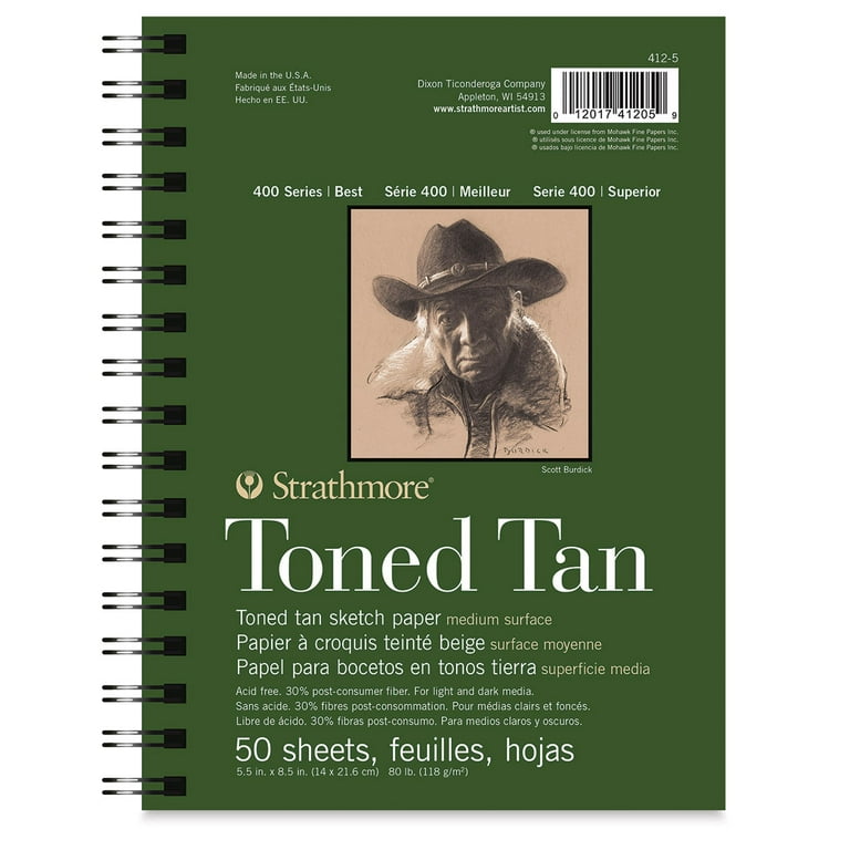 Amazon.com: Strathmore 400 Series Sketch Pad, Toned Tan, 5.5