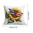 thumbnail image 3 of Tyidzon Sunflower Pillow Covers 4th of July Decorations Flax Pillow Case Outdoor Sofa Couch Farmhouse Home Decor, 18x18 Inch, 3 of 8
