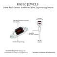 thumbnail image 6 of Rosec Jewels Emerald Cut Garnet Solitaire Ring with Diamond for Women, Crossover Ring, 10K White Gold, US 12.50, 6 of 9