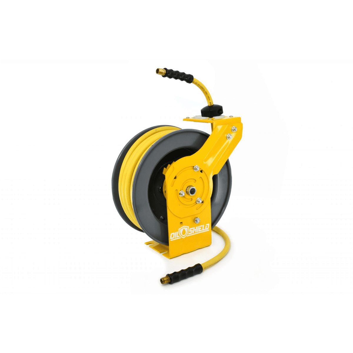 BluBird OilShield Rubber All - In - One 3/8" x 50' Air Hose Reel Heavy Duty Single Arm Assembly