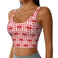 thumbnail image 2 of Daiia Cherry Bow Printed Women's Sports Bra, Breathable Activewear Bra with U-Back Design and Removable Pads, Comfortable and Supportive for Yoga, Workout-Medium, 2 of 8