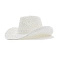 thumbnail image 2 of Western Hats for Women Cowboy Outback Raffia SunHat Cowgirl Summer Beach Hats Shapeable Wide Brim, 2 of 4