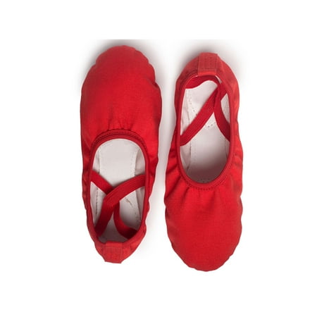 

Sanviglor Women s Dance Shoe Slip On Flats Round Toe Ballet Shoes Ballets Lightweight Comfort Slipper Nonslip Canvas Red 9C