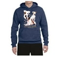 thumbnail image 2 of If It's Not a Jack Russell Terrier It's Just a Dog | Mens Dog Lover Hooded Sweatshirt Graphic Hoodie, Vintage Heather Navy, Medium, 2 of 3