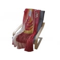 thumbnail image 4 of 60th Birthday Soft Flannel Fleece Blanket, Abstract Sun Beams Backdrop Party Theme Cupcake with Frosting Image, Cozy Plush for Indoor and Outdoor Use, 50" x 70", Ruby Red and Orange, by Ambesonne, 4 of 6