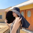 thumbnail image 2 of Sombrero del cubo de la protección ULTRAVIOLETA de las señoras de la moda del verano, nuevo sombrero estupendo de la visera del chal de las mujeres con la solapa del cuello, 2 of 6