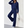 thumbnail image 7 of PRETTYGARDEN Women's Lounge Sets 2 Piece Outfits Half Zip Pullover Sweatshirts,Wide Leg Pants Matching Tracksuit Sets, 7 of 7