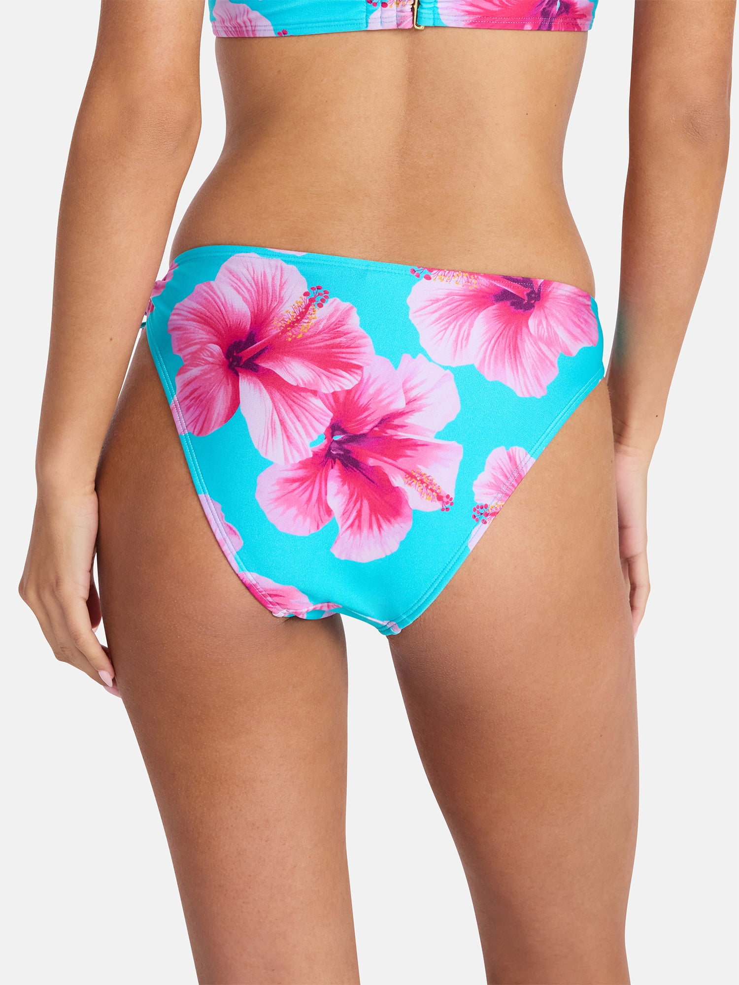 No Boundaries Mid Waist Bikini Bottoms, Women's XXS-XXL