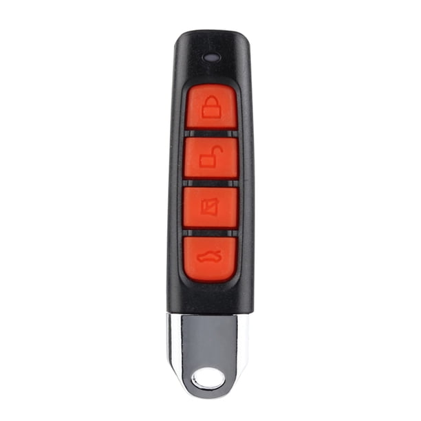 Control remoto de 4 teclas de plástico con código de clonación de 433 MHz para puerta de garaje (+) negro rojo