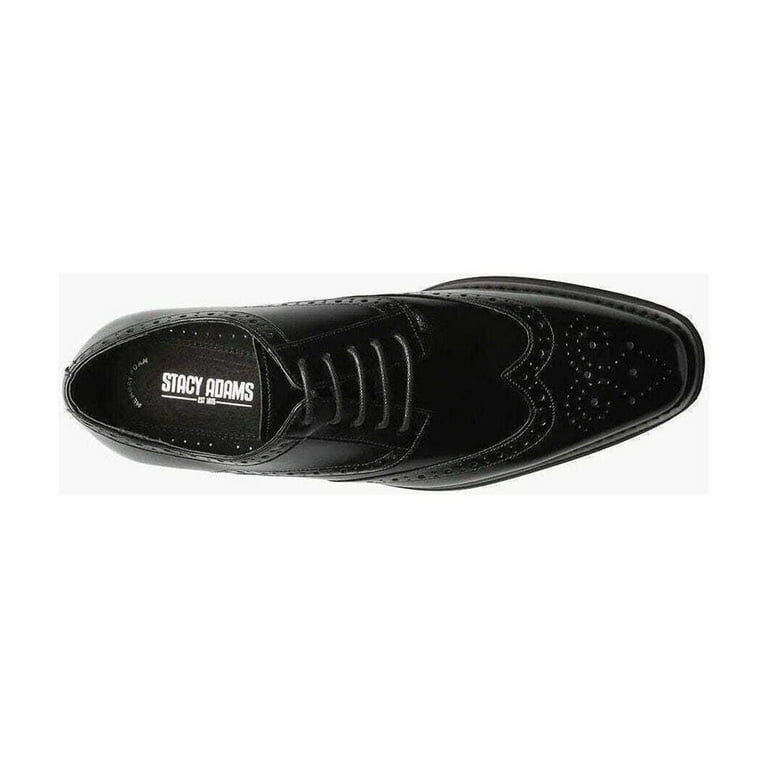 Stacy Adams Tinsley Wingtip Oxford Mens Shoes Black Lace Up  display picture 1