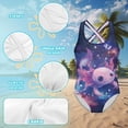 thumbnail image 6 of Uorisanigo Swimsuits for Girls Size 5-6 One Piece Quick Dry Swimming Training Bathing Suit for Kids Swimwear Summer Beach Vacation, Kawaii Axolotl, 6 of 7