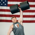 thumbnail image 3 of Titan Fitness 12" Circus Dumbbell, Olympic Plate-Loaded Bell Ends for Strongman Training, 3" Handle Grip, 3 of 10