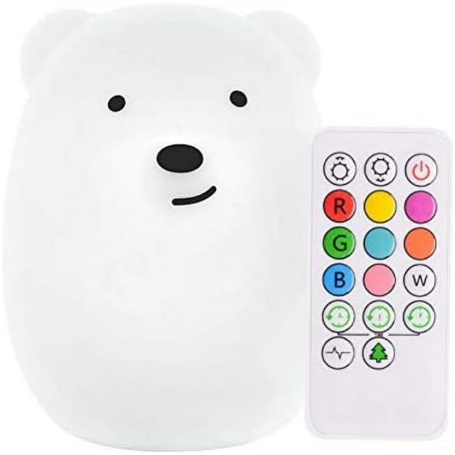 Luz Nocturna Lumipets Oso con 9 Colores Cambiantes