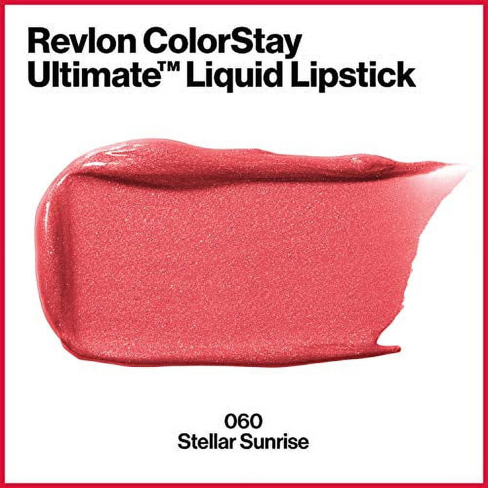 Liquid Lipstick by Revlon, Face Makeup, ColorStay Ultimate, Longwear Rich Lip Colors, Satin Finish, 060 Stellar Sunrise, 0.07 Oz