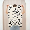 thumbnail image 6 of Cartoon Decor Carpet for Rooms Bedrooom Bathroom Floor One Piece Aesthetic Entrance Cute Tiger White Orange Mat Small Rug (C02,50x80cm), 6 of 6