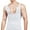 White, variant on Mens Compression Shirt Slimming Body Shaper Vest Zipper Waist Trainer Workout Tank Tops Back Support Undershirts