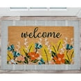 thumbnail image 2 of Home Décor Collection Welcome Natural/Multicolor Floral Coir Outdoor Doormat, 18" x 30", 2 of 6