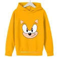 thumbnail image 3 of Sudadera con capucha con estampado de dibujos animados de Sonic para niños, ropa informal de manga larga con cuello redondo, divertida y holgada, para otoño, 3 of 5