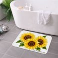 thumbnail image 3 of FJPT Non Slip Flannel Polyester Floor Mat Sunflower Design For Bathroom Kitchen Bedroom Decor 31.5x19.7 inch, 3 of 5