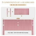 thumbnail image 5 of SHA CERLIN Pink Full Size Platform Bed Frame with Velvet Vertical Channel Headboard, Adult, 5 of 9