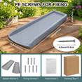 Gray Rain Gutter Downspout Splash Block Extensions, 3 Pack, 24 Inch ...