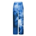 thumbnail image 3 of Pantalones de pijama largos de poliéster para hombre, informales, con estampado a cuadros, holgados y deportivos., 3 of 4