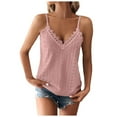 thumbnail image 2 of DuoJiaJ Women's Tank Top V Neck Lace Camisole Casual Cute Summer Top Loose Fit Breathable Yoga Tank Tops for Women, 2 of 5