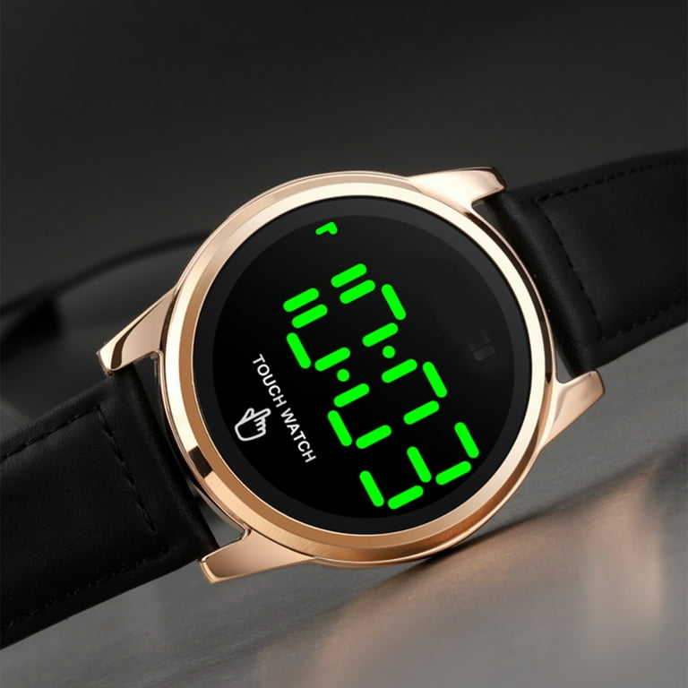 Men Large Face LED Digital Watch Digital Watch Electronic For Women Men  Rose Gold 