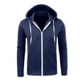 thumbnail image 5 of Hearthz Zipper Hoodies for Men Long Sleeve Hoodie Jackets for Men Streetwear Oversized Fall Winter Mens Hoodies with Pocket Navy XXXL, 5 of 5