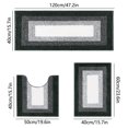 thumbnail image 3 of Tuvgenk 3 Piece Bathroom Rug Set Non Slip Water Absorbing Bathroom Rugs Sets 3 Large Washable Bath Mat Set for Shower(Black,47x16,24x16,20x16 inch), 3 of 8