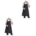 thumbnail image 1 of mmirethe 12pieces Adjustable Half-length Adult Apron Lightweight And Eco-friendly Kitchen Essential Stylish Polyester Innovative black 2Set, 1 of 6