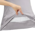 thumbnail image 3 of Unique Bargains 2-Pack Combed Cotton Solid Pillow Covers Pale Purple Queen(20"x30"), 3 of 8