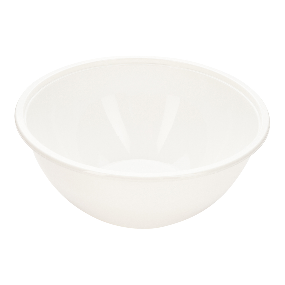 7 oz Round White Plastic Salad Bowl 5" x 5" x 1 3/4" 200 count box