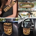 thumbnail image 3 of Uorisanigo Front and Back Seat Covers Tribal Sunflower Highland Cow with Steering Wheel Cover Seatbelt Pads Car Coasters Hanging Trash Bin Car Vent Storage Rearview Mirror Cover Key Chain Set of 15, 3 of 7