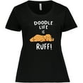 thumbnail image 3 of Inktastic Doodle Life is Ruff Golden Doodle Women's Plus Size T-Shirt, 3 of 5