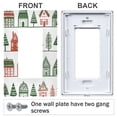 thumbnail image 3 of Yayeee Rocker Switch Wall Plate 2-Gang 4.7"x4.6" Home Decorative Outlet Cover, White Christmas House, 3 of 6