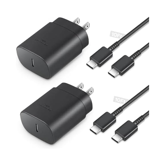 Quyaojz for 25W Type C Charger Fast Charging 10 ft, USB C Charger Block & Android Phone Chargers Cord 10 Foot Compatible With Galaxy S25 Ultra/S25/S25 /S24 Ultra/S24/S24 /S23/S22 Ultra