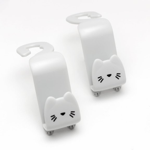 MaPctSy Car Hooks for Purses and Bags Cute Cat Cartoon Hanger Universal 360-Degree Rotation 44 pounds 2 Pack
