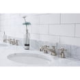 thumbnail image 5 of Water Creation Embassy 72" Double Brass Wash Stand - Polished Nickel/White, 5 of 6