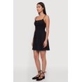 thumbnail image 2 of Women's Smocked Tie Front Sleeveless Mini Dress, 2 of 3