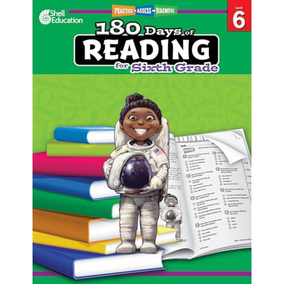 Pre-Owned 180 Days of Reading: Grade 6 - Daily Reading Workbook for Classroom and Home, Reading Comprehension and Phonics Practice, School Level Activities ...... (Paperback) 1425809278 9781425809270
