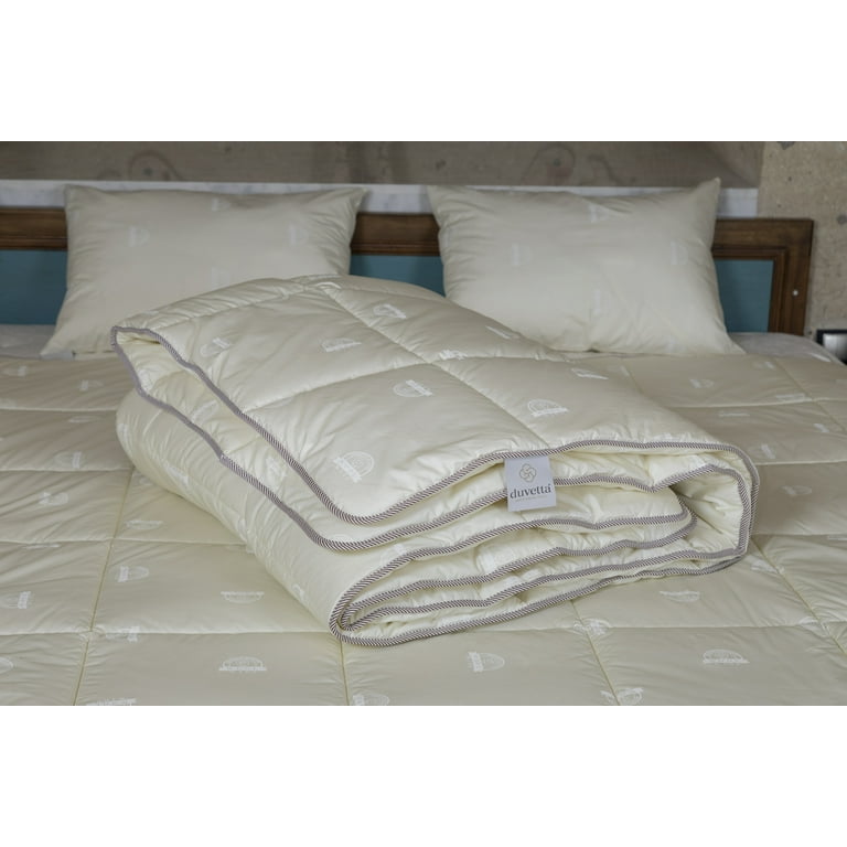 Wooly King Size Premium New Zealand Washable Wool Comforter All Season Blanket 100 Cotton Cover Fabric Medium Weight Wool Fill Wool Duvet Quilt Size 90 x104 Walmart