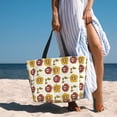 thumbnail image 6 of Pofeuu Sunflowers And Skull Print Beach Bag,Waterproof Sandproof Beach Tote Bag, Large Capacity Foldable Beach Bags for Women, 6 of 7